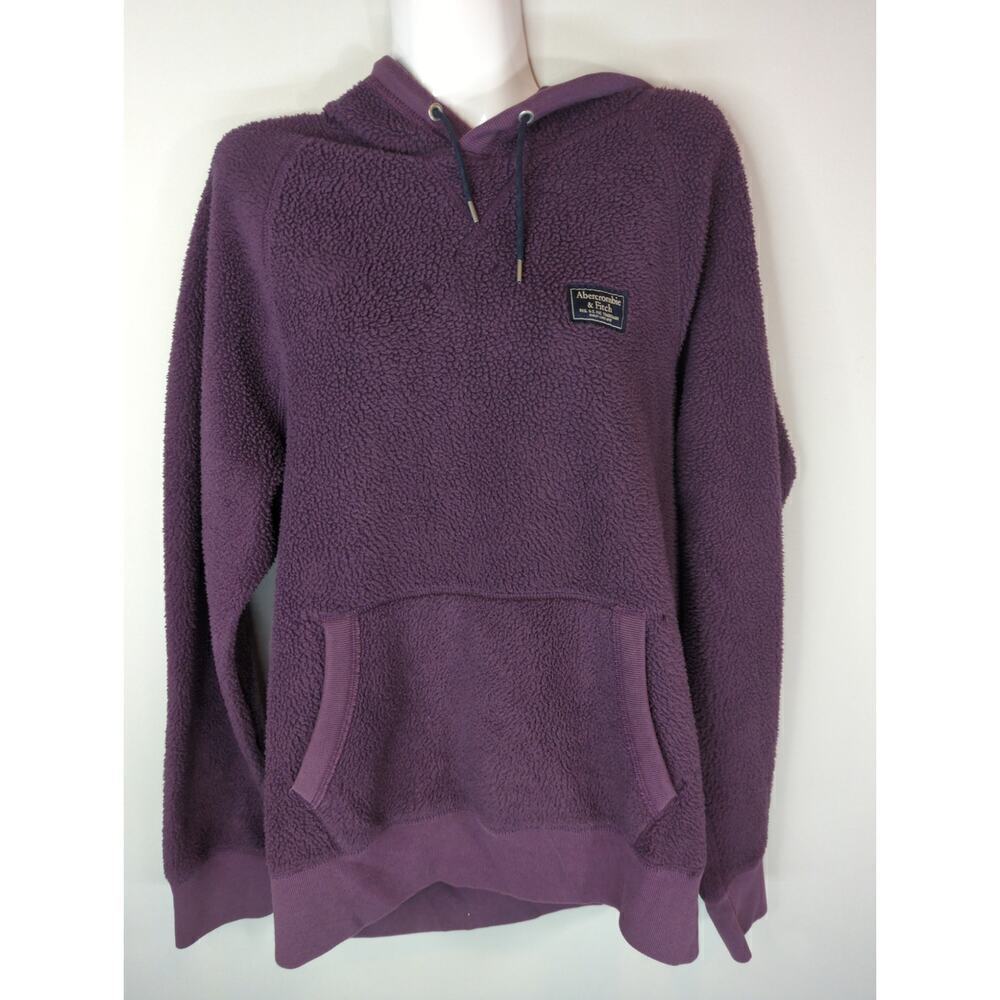 Abercrombie & Fitch Purple Fleece Pullover Hoodie Athleisure Sports Size L